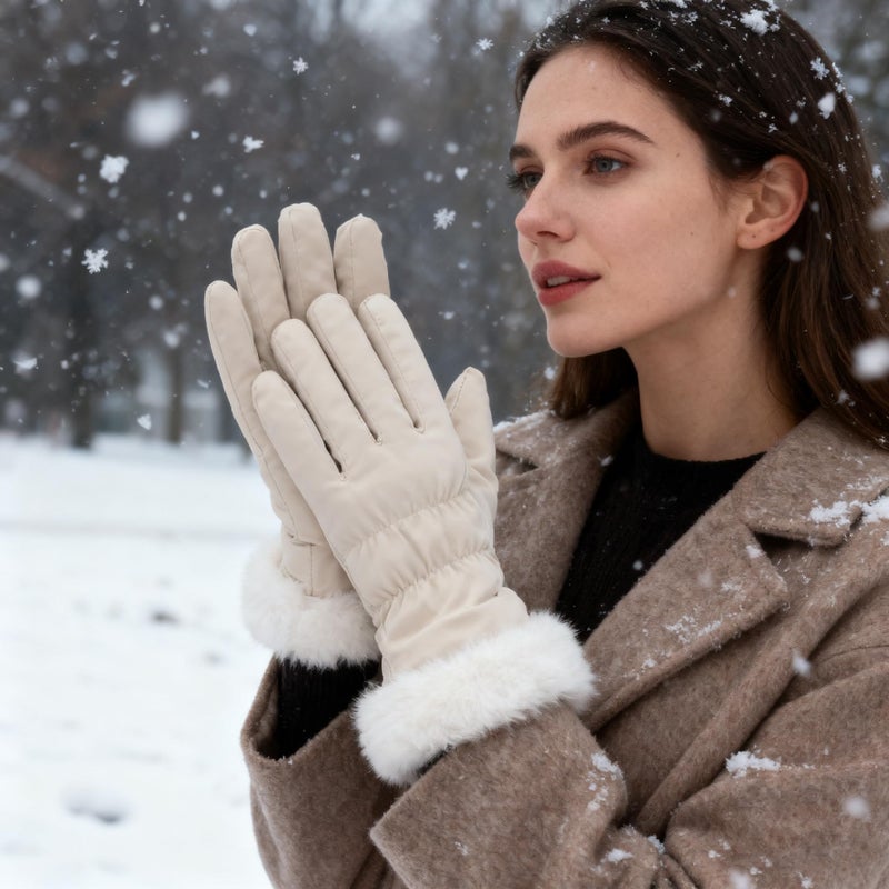 Mealah Thermal Winter Gloves for Women,Windproof Snow Gloves for Skiing Cycling Running Work - Image 4