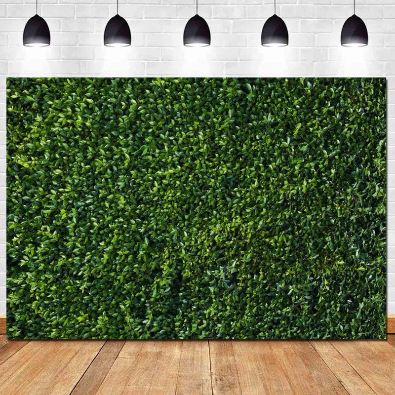 HQM Nature Spring 3D Green Leaves Theme Photo Background Wedding Birthday Party Newborn Baby Shower Photography Backdrops Zoo Decor Shoot Props Bannner (7x5 FT) - Image 5