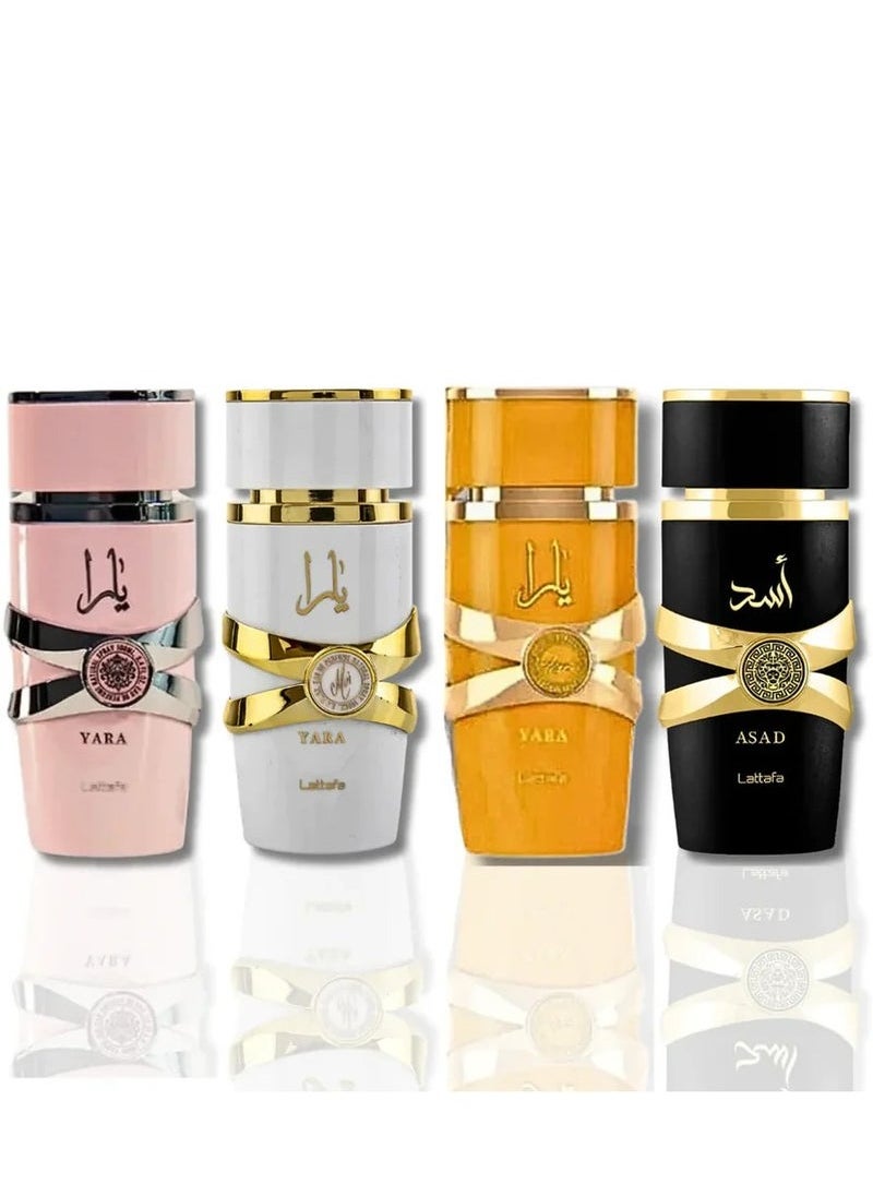 Lattafa - Asad, Yara,Yara Moi & Yara Tous EDP-100ml | A Fragrance Kit For a Queen - Image 1