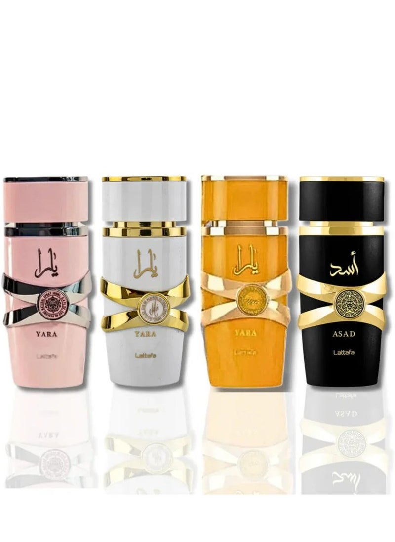 Lattafa - Asad, Yara,Yara Moi & Yara Tous EDP-100ml | A Fragrance Kit For a Queen - Image 1