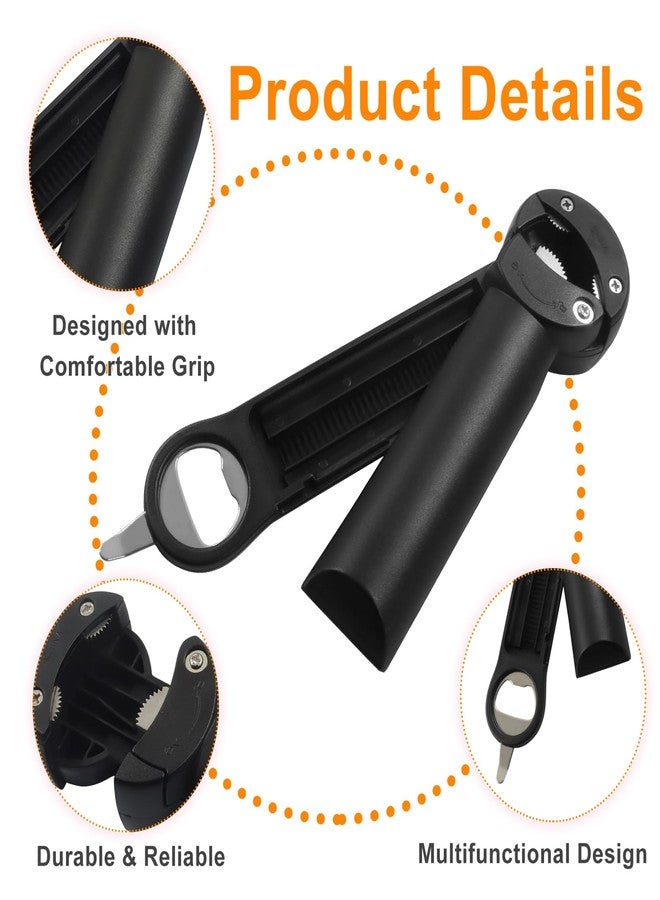 SOVNSG 1 Pack Multifunctional Opener,Adjustable Can Opener Jar Grippers, Retractable Kitchen Gadgets for Kitchen/Seniors with Arthritis and Weak Hands(Black) - Image 4