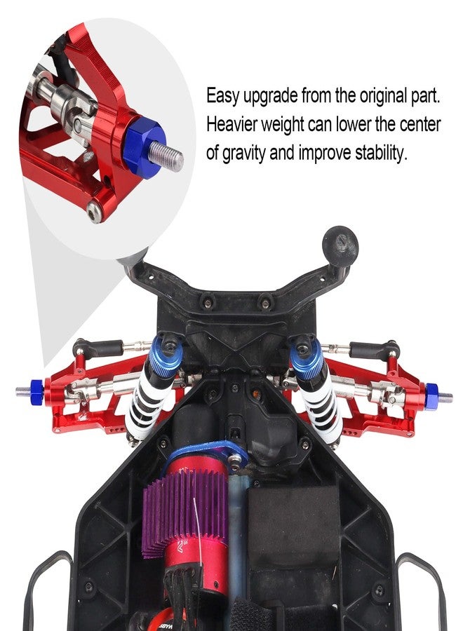 Hobbypark مفاتيح عجلات هوبز ألومنيوم 12 مم من هوبي بارك مع دبابيس بديل 1654 لسيارات RC تراكساس 1/10 سلاش 4x4 و ستامبيد 4WD (عبوة 4) (أزرق بحري) - Image 3