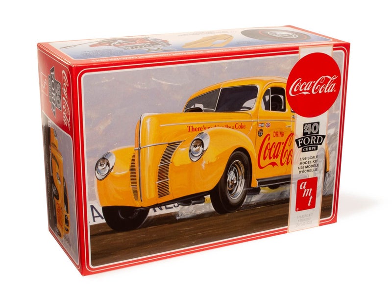 AMT Skill 3 Model Kit 1940 Ford Coupe CocaCola 125 Scale Model - Image 2