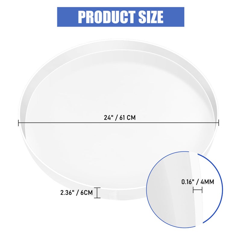 Sienson 24" Large Resin Table Molds,Large Resin Mold Round Silicone,Epoxy Table Mold for Charcuterie Board River Table Coffee Table,Reusable Round Silicone Mold,Easy to Clean & Demold,DIY Art Home Decoration - Image 2