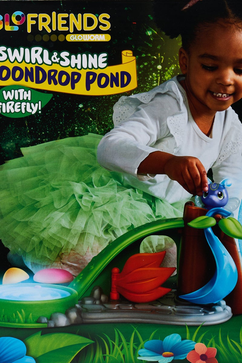 PLAYSKOOL Glo Friends Glo Worm Swirl And Shine Moondrop Pond - Image 2