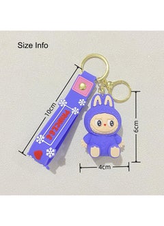 Generic Labubu Keychain, Cute Labubu Doll Wristlet Accessories Kawaii Monster Key Chain Bag Charm Gift for Women  - Image 4