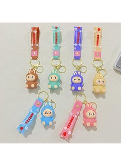 Generic Labubu Keychain, Cute Labubu Doll Wristlet Accessories Kawaii Monster Key Chain Bag Charm Gift for Women  - Image 3