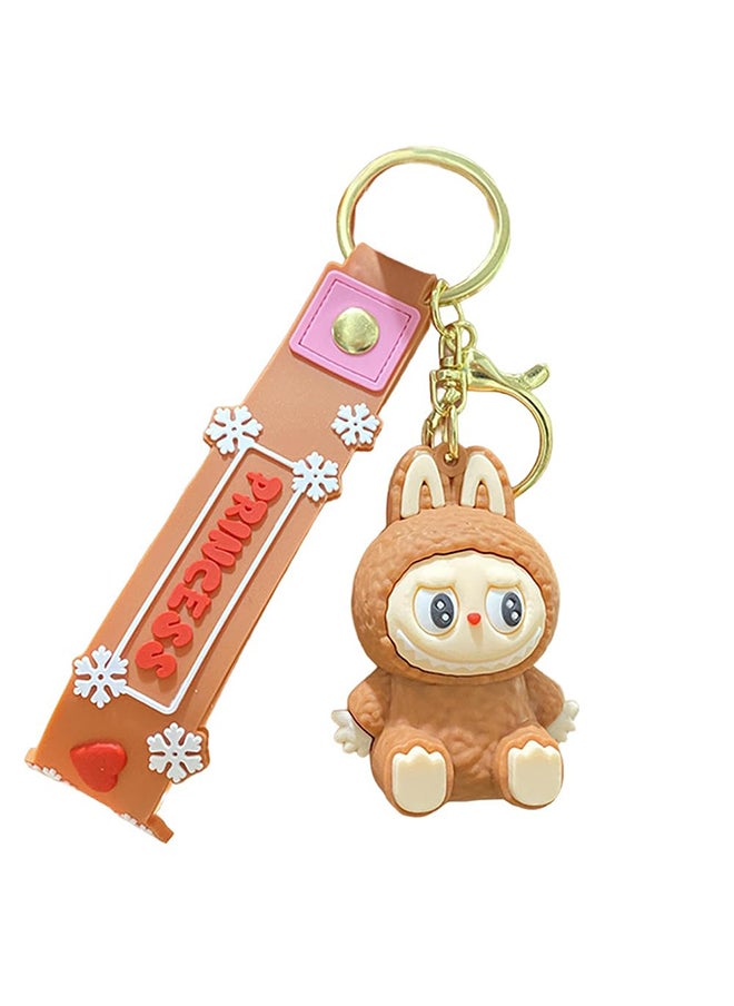 Labubu Keychain, Cute Labubu Doll Wristlet Accessories Kawaii Monster Key Chain Bag Charm Gift for Women  - Image 1