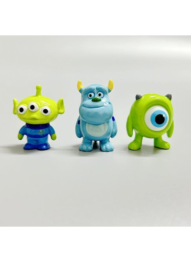 Generic Mini Fred Q Version Three-eyed Boy, Weird Big-eyed Boy, DIY Patch Material, Headdress Decoration Doll-Color:2.1CM Height About Big Eyes  - Image 2