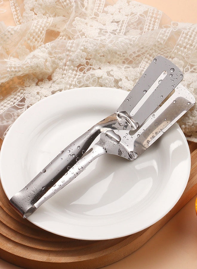 ملقط طهي من الفولاذ المقاوم للصدأ،  مشبك شواء، ملعقة شواء متعددة الأغراض لمشبك الخبز، مشبك شرائح اللحم المقلي، قلب السمك، ملقط سلطة التوست - Image 5