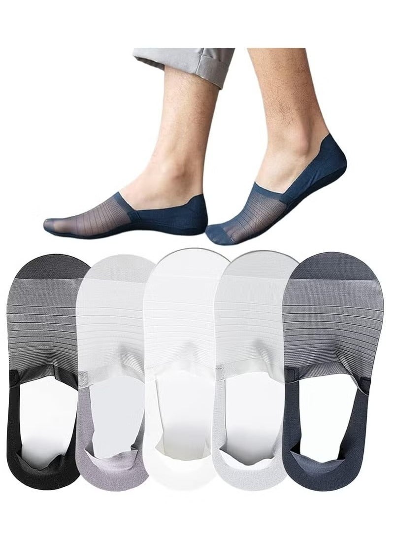 Thin No Show Socks Womens & Men, Invisible Ice Silk Socks, Low Cut Liner Non Slip Socks, loafers Socks  - Image 1