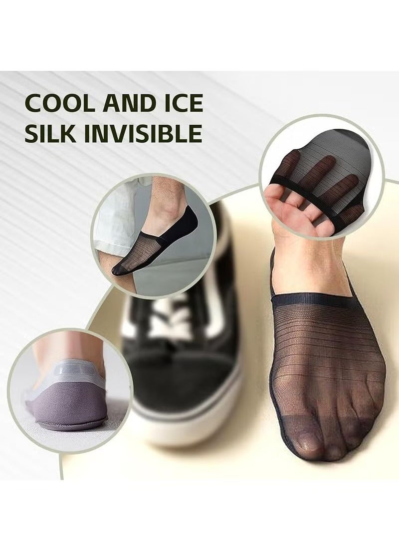 Thin No Show Socks Womens & Men, Invisible Ice Silk Socks, Low Cut Liner Non Slip Socks, loafers Socks  - Image 4