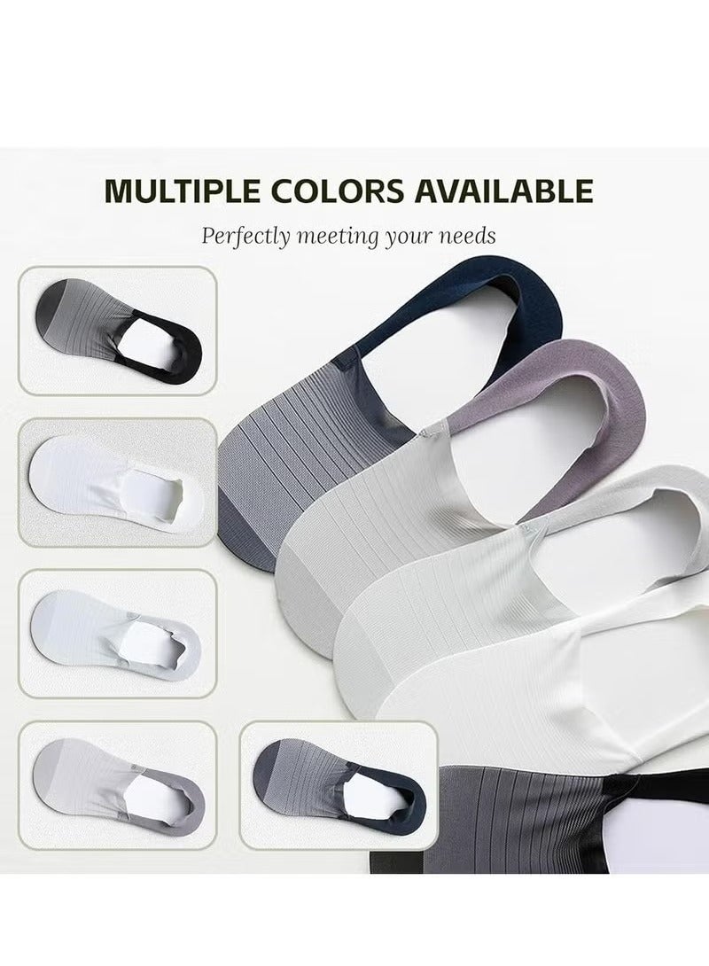 Thin No Show Socks Womens & Men, Invisible Ice Silk Socks, Low Cut Liner Non Slip Socks, loafers Socks  - Image 5