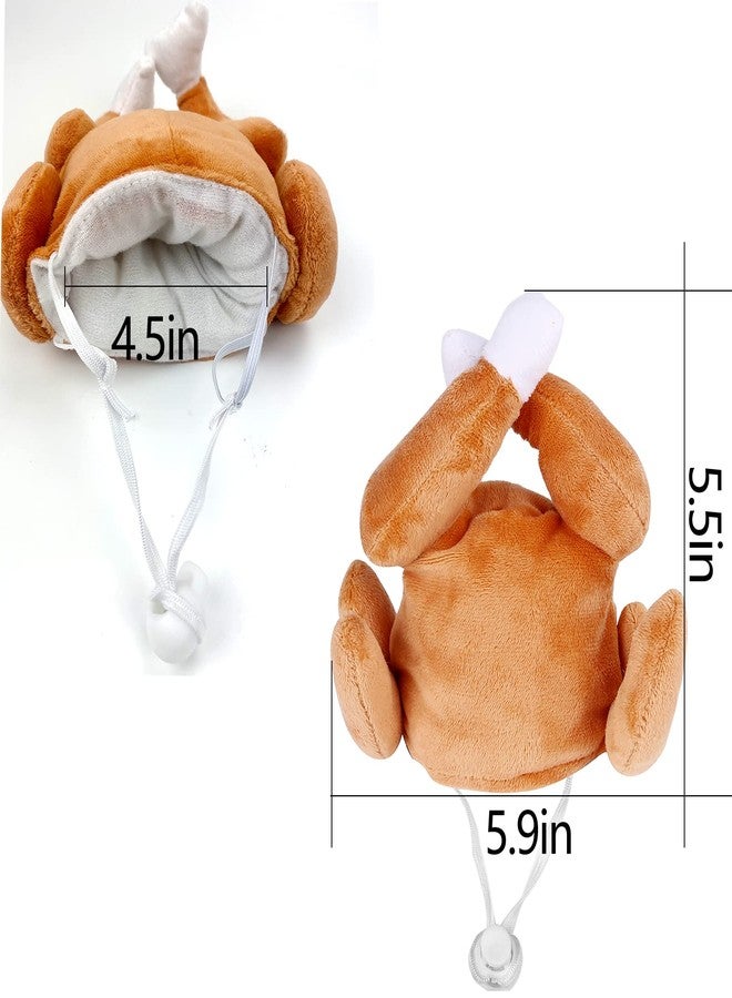 Cleacloud Cat Thanksgiving Costume Turkey Drumstick Hat Small Dog Kitten Hat for Cosplay Accessories and Party Favors - Image 4
