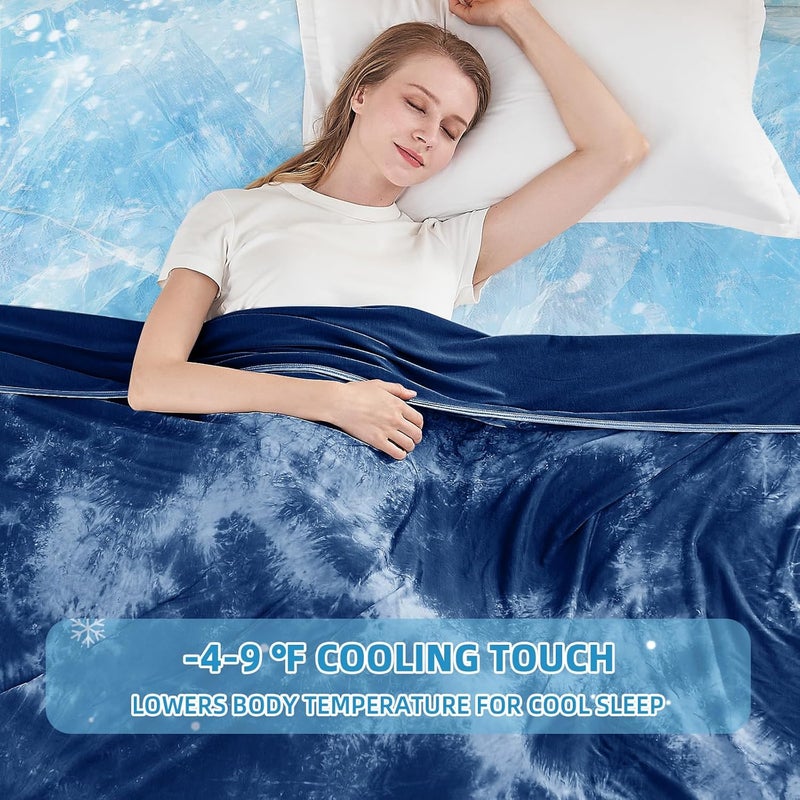 inhand Cooling Blanket King Size (90"x108"), Cooling Blankets for Hot Sleepers, Absorbs Heat to Keep Adults Cool for Summer Nights Sweats, Thin Cold Lightweight Blanket for Couch Bed, All Season Use - Image 2