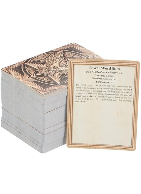 Stratagem Spell Cards - DND 5e Compatible - Quick Reference Class Ability Decks - Pocket Sized RPG Spellbook Cards - Roleplaying Game Player Accessories - TTRPG Fantasy Adventure Accessory (Wizard)