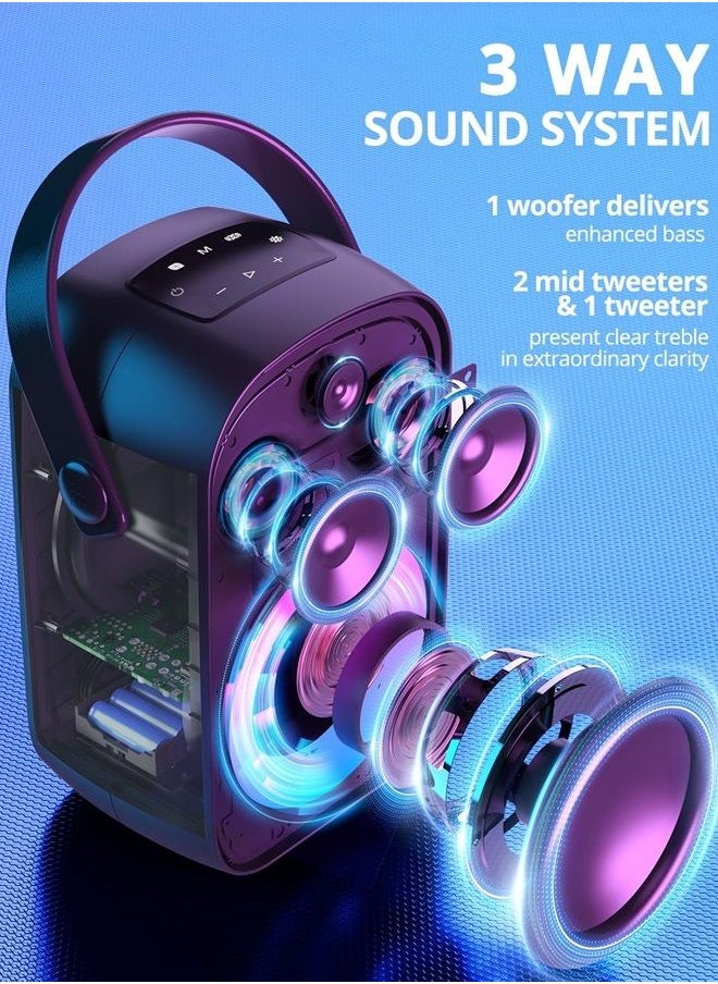 Tronsmart - Halo 100 Portable Party Bluetooth Speaker, HIFI Sound Quality Subwoofer Bass to Pump Up Your Party.Wireless stereo pairing by APP,18H Playtime,IPX6 Waterproof,Suitable for party/home/outdoor - Image 1