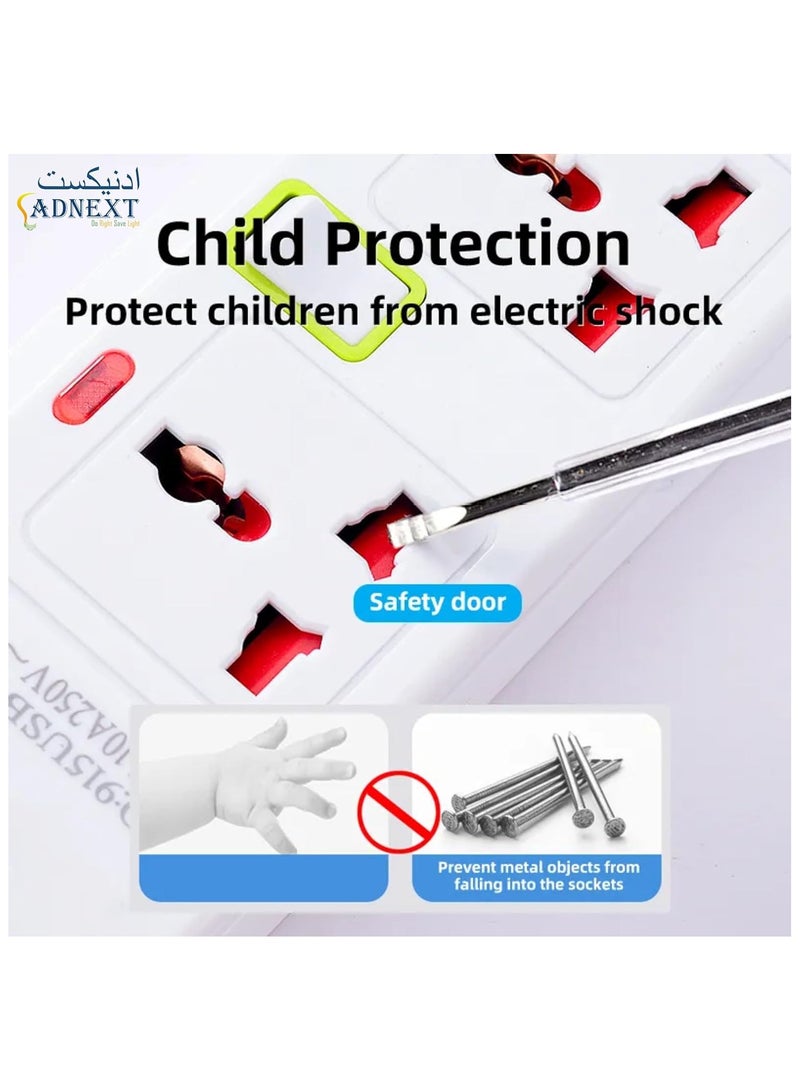 ادنيكست ادنيكسEX-914 مع 4 منافذ وسلك تمديد، بطول 3 أمتار، أبيض - Image 4