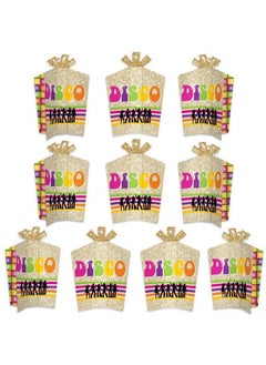 Big Dot of Happiness 70’S Disco Table Decorations 1970S Disco Fever Party Fold And Flare Centerpieces 10 Count  - Image 1