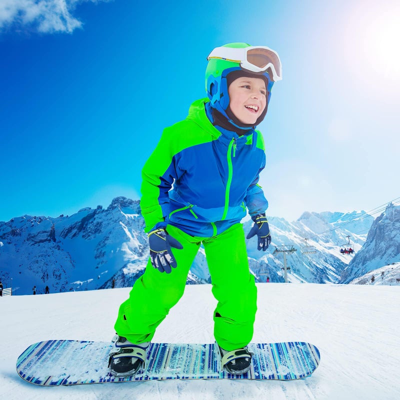 CXQRR Kids Boys Winter Ski Gloves Cold-Weather Windproof Thickening Snowboard-Mittens Outdoor for 4-7 Years Old - Image 2
