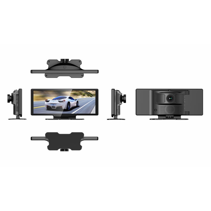 BT Wide Screen Car Video Recorder Auto Dash Cam Car Camera Recorder Night Viewing 10.26in DVR 170 Degree Wide Angle Car Global Positioning System Navigation Camcorder - Image 3