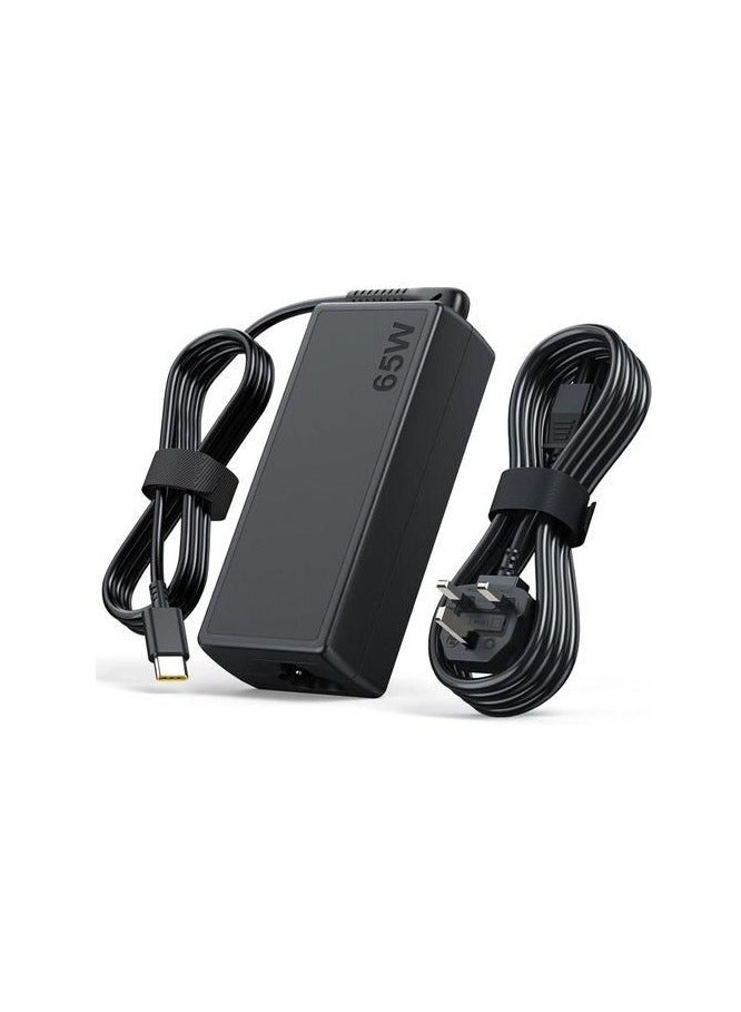 65W USB-C Laptop Charger Power Adapter with Cable – Compatible with Lenovo Laptops - Image 1