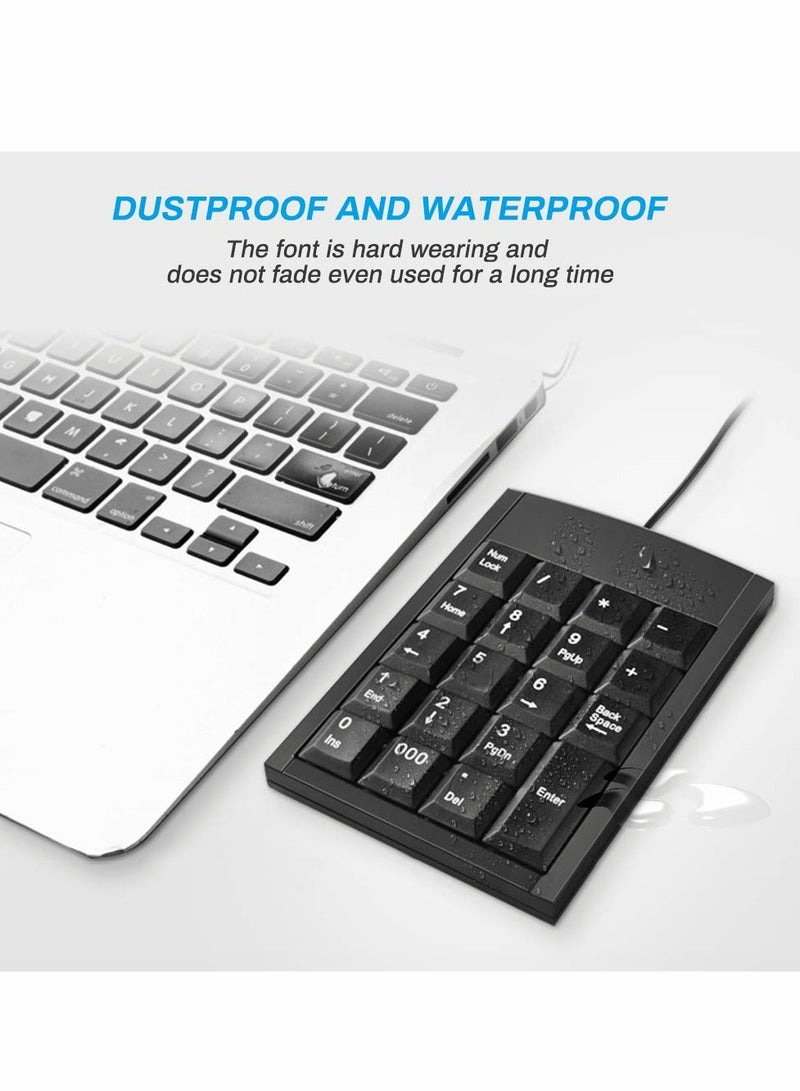 19-Key Portable Wired Numeric Keypad for Laptop and Desktop PC - Enhanced Keyboard Extension with Multiple Shortcuts for Efficient Data Entry and Productivity. - Image 4