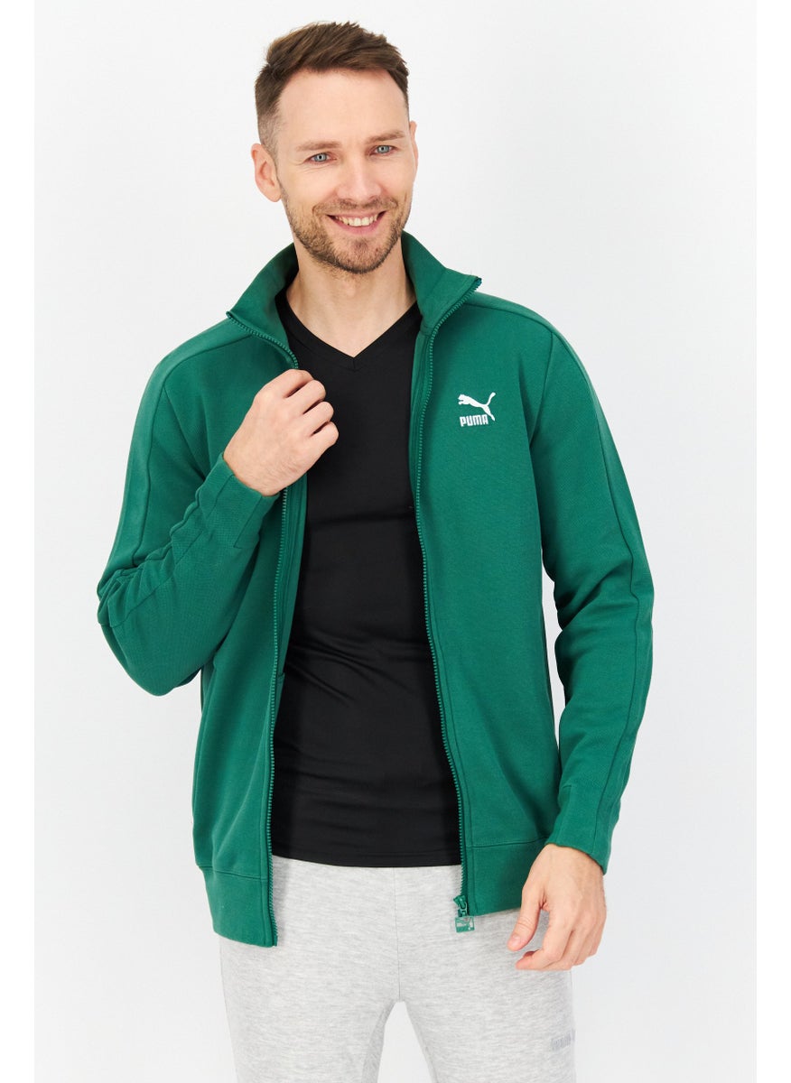 PUMA Men Sportswear Fit Long Sleeves Training Jacket, Green  - Image 1