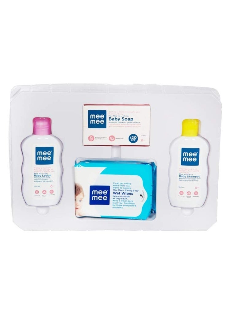 Mee Mee Bundle of Joy Baby Gift Set (Pack of 4) | Newborn Baby Care Essentials Kit | Ideal Gift for Baby Shower & Newborn Babies - Image 1