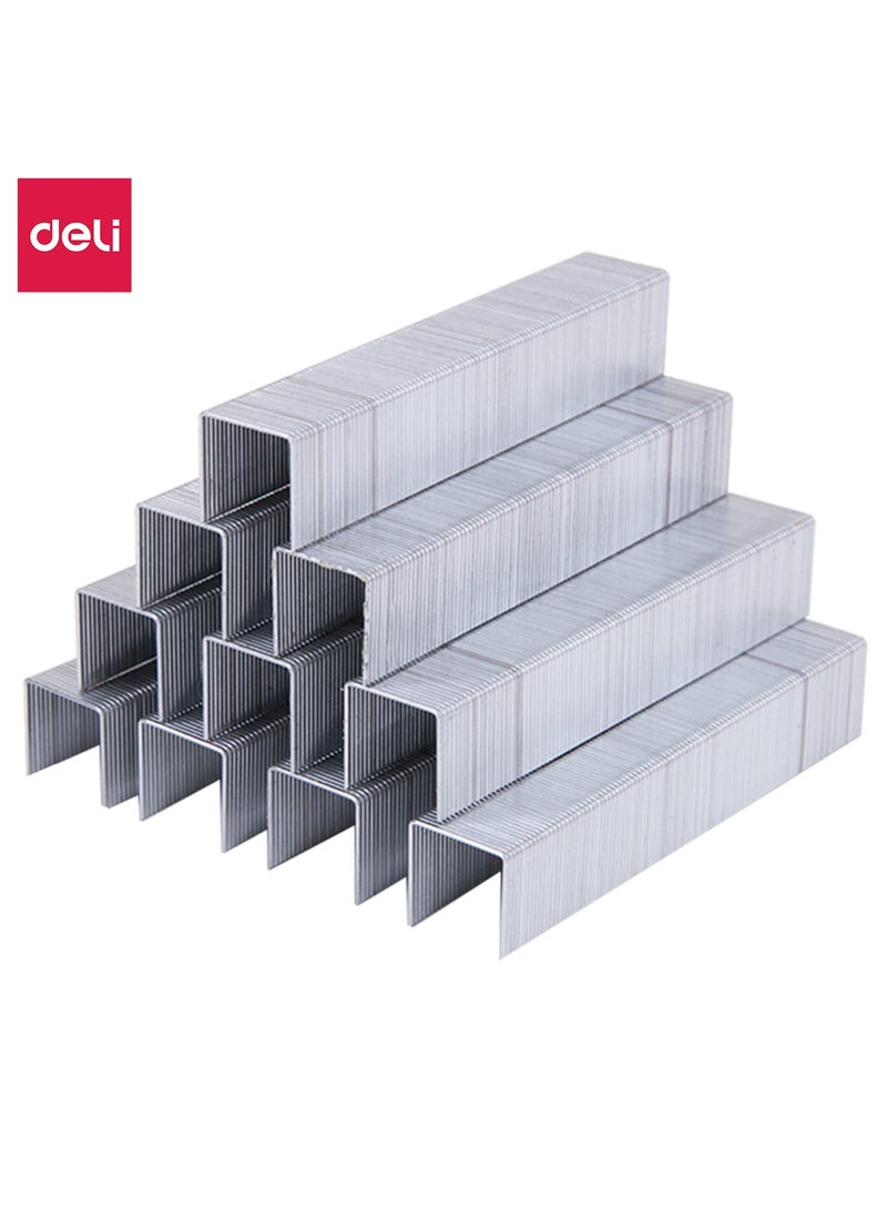 Deli Deli E0013 Staples, 23/13 1000PCS Box Sharp Tips Silver – For Heavy-Duty Binding - Image 1