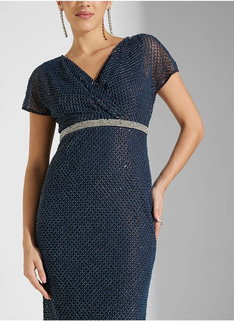 Amelia Rose Sequin Embellished Dress