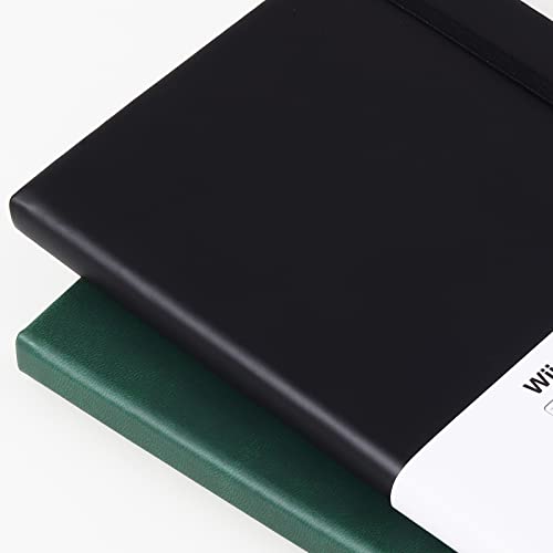 Wiisdatek Notebook Journal, Lined Leather Hard Cover,100Gsm Thick Paper with Inner Pocket for Writing Note Taking Office School,5"×8.25"(Black) - Image 3