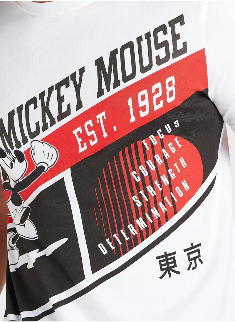 اس بي كاركترز Mickey Mouse Crew Neck T-Shirt