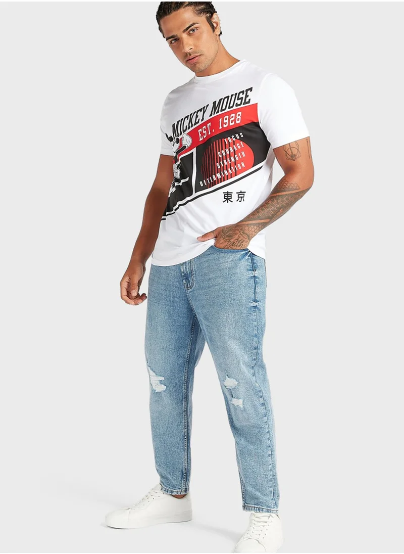 اس بي كاركترز Mickey Mouse Crew Neck T-Shirt