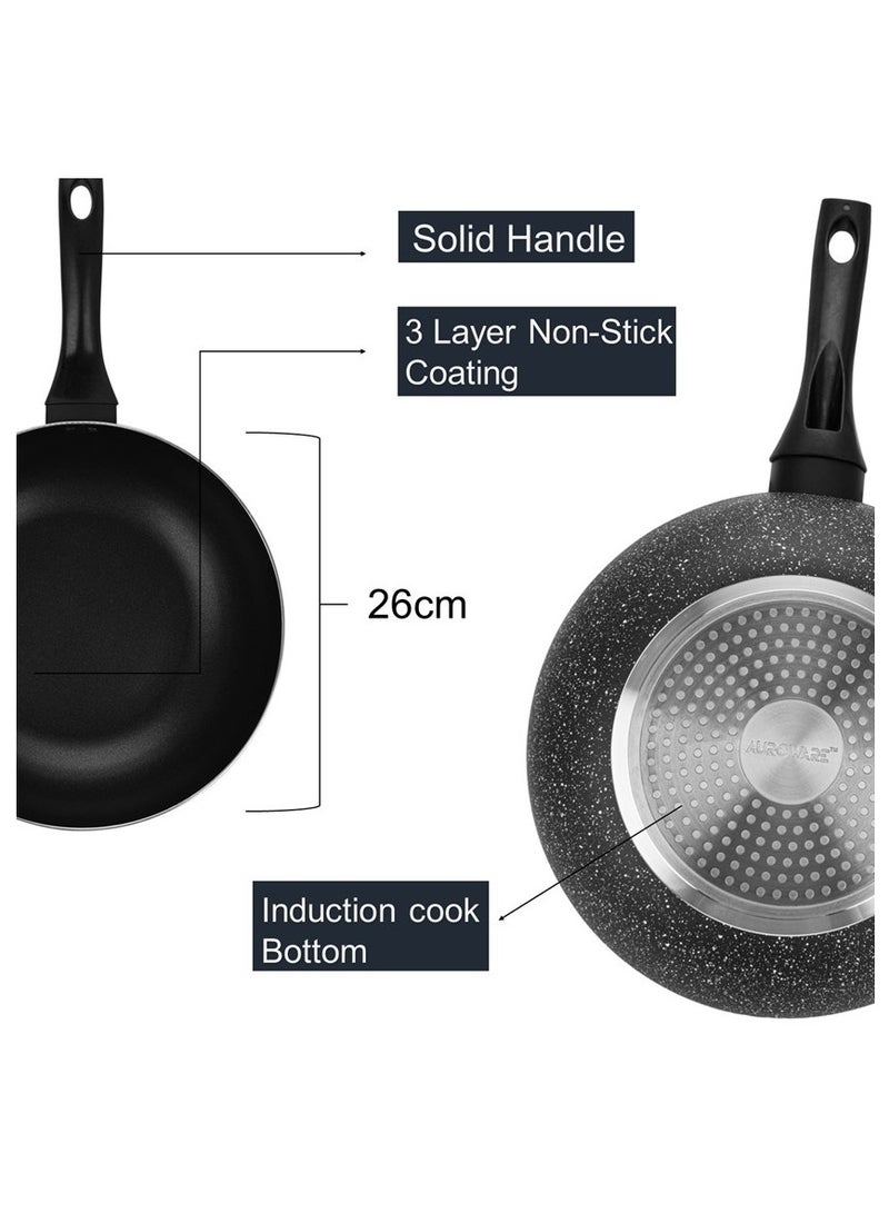 Auroware Non Stick 26 cm Wok pan with Lid - Image 3