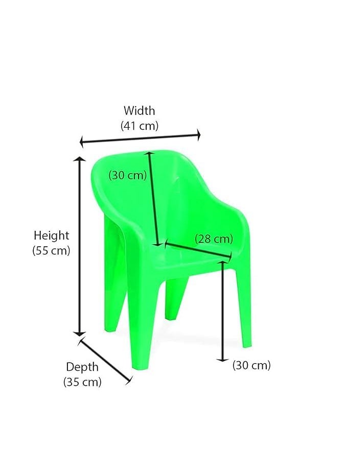 BAAL BAAL Chair Set for KidsBoys and Girls Strong and Comfortable with Backrest Chairs for Kids Study and Play Kids Chair for Home Study RoomPre School and Dining Green  - Image 3