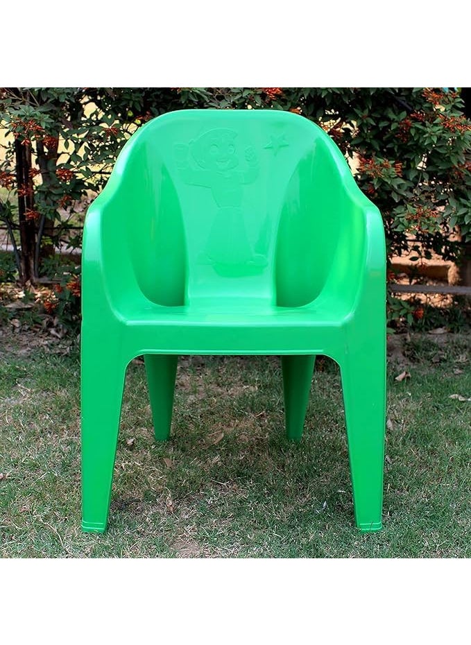 BAAL BAAL Chair Set for KidsBoys and Girls Strong and Comfortable with Backrest Chairs for Kids Study and Play Kids Chair for Home Study RoomPre School and Dining Green  - Image 2