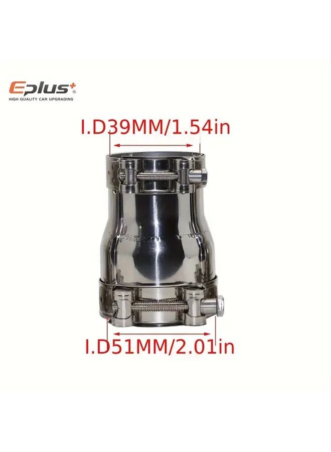 Universal Stainless Steel Exhaust Pipe Reducer Adapter 51MM To 57MM For Motorcycle Scooter - Image 5