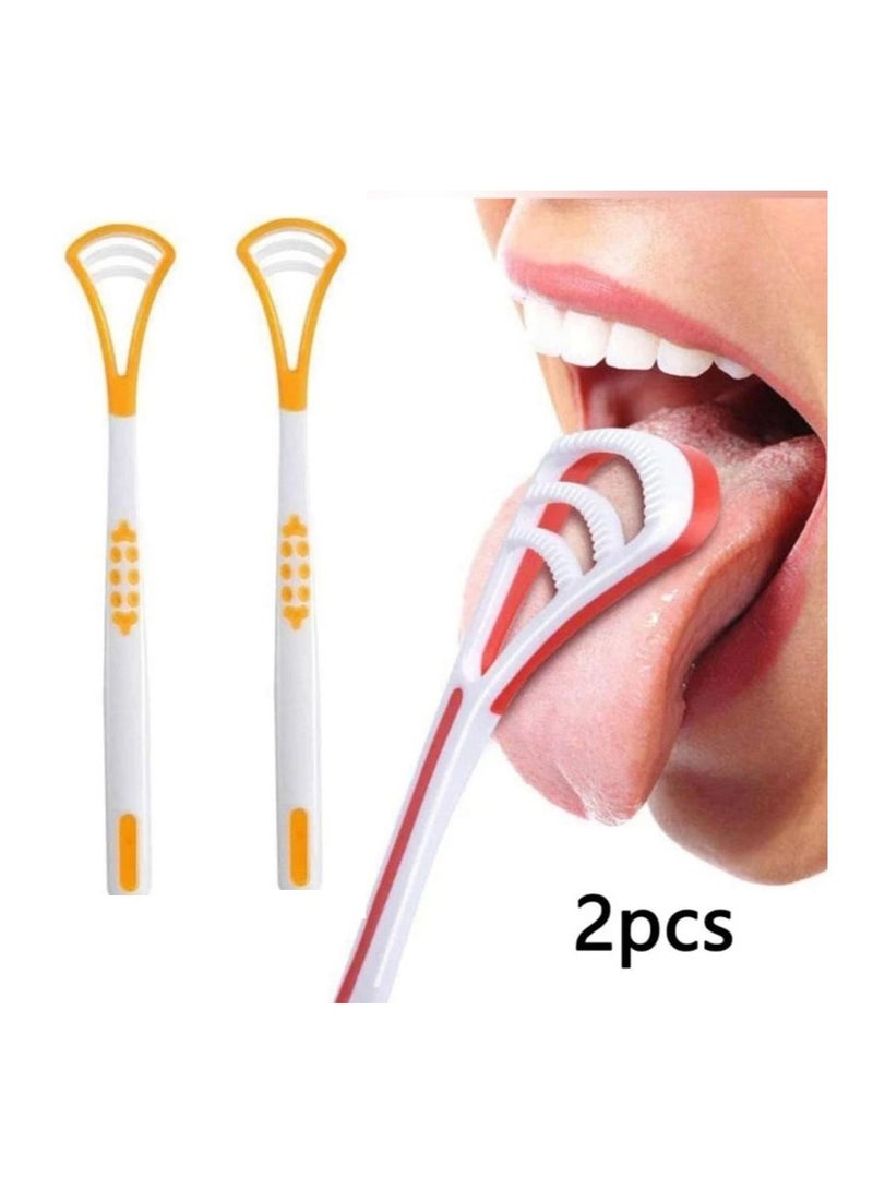 SOSEKO 2 Pcs Tongue Scraper Oral Cleaner Mouth Brush Fresh Breath Maker - Image 1