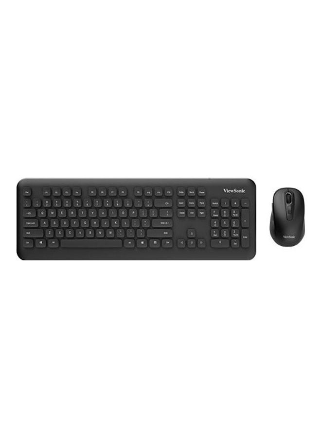 ViewSonic Wireless Keyboard & Mouse Combo Black - Image 1