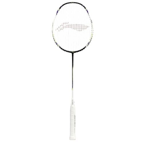 Li-Ning Carbon Fibre Halbertec Motor Unstrung Badminton Racquet||80-84Grams|Maximum String Tension - 31Lbs (4UG5),White - Image 1