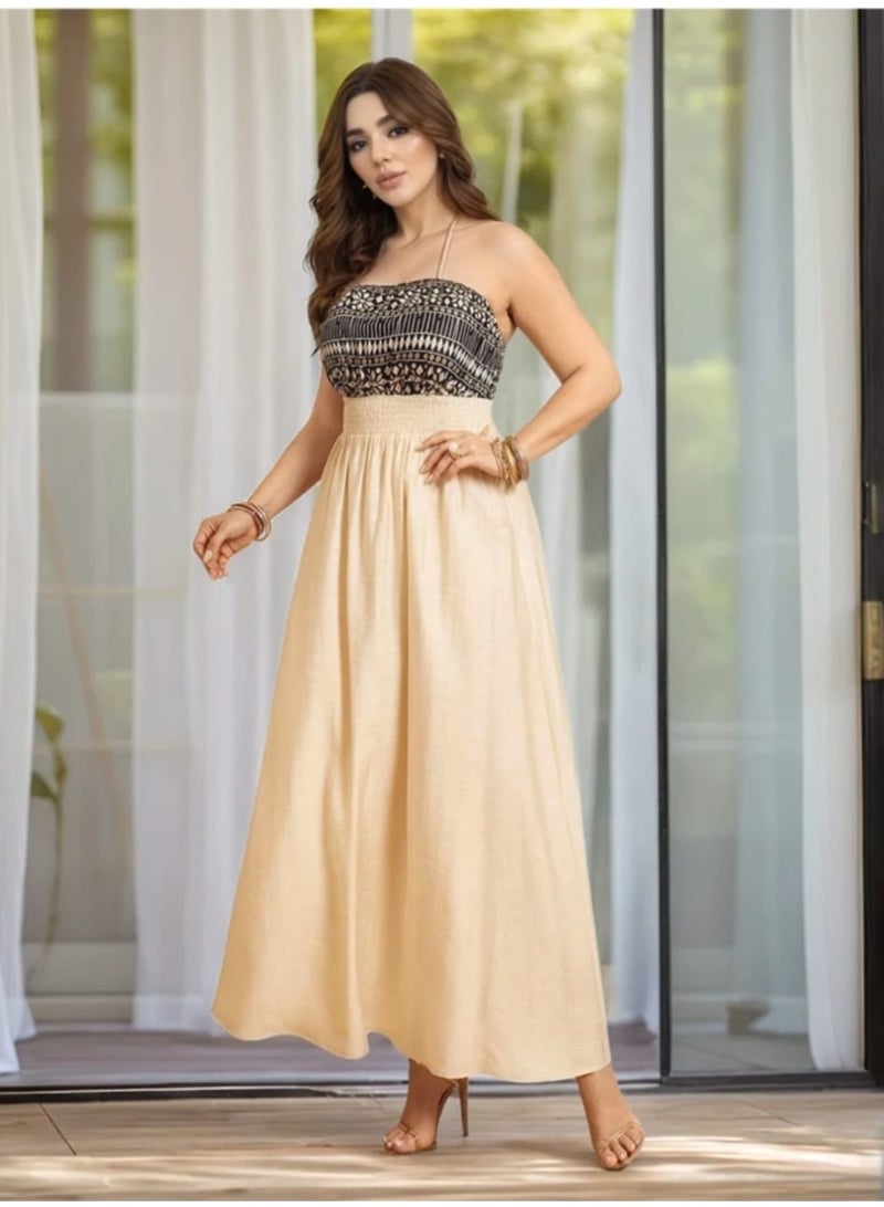 Elegant Printed Abaya Style Dress – Premium Flowing Fabric with Open Kimono Sleeve Design - Image 2