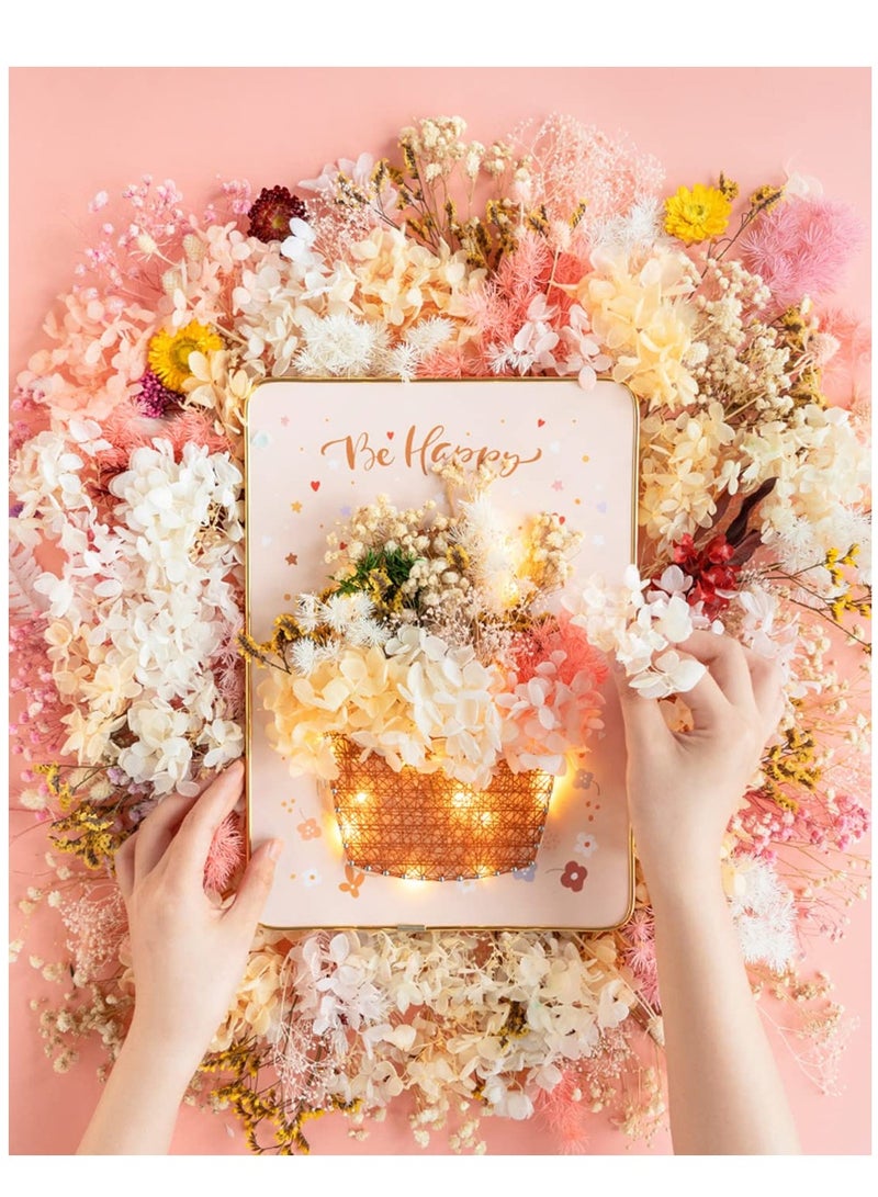 SYOSI DIY Flowers String Art Crafts Kit for Adults and Kids DIY Dried Flowers for Holidays Decoration - Image 1