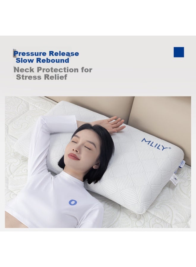 Mlily Slow Rebound Memory Foam Pillow Adult Cervical Pillow Five-star Hotel Zero Pressure Bread Pillow 72*42*10cm - Image 1