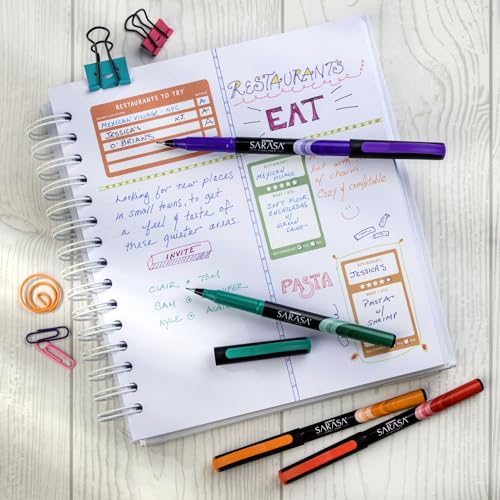 Zebra Pen Zebra Sarasa Fineliner Pen, 0.8mm, Black, 12-Count (66110) - Image 4