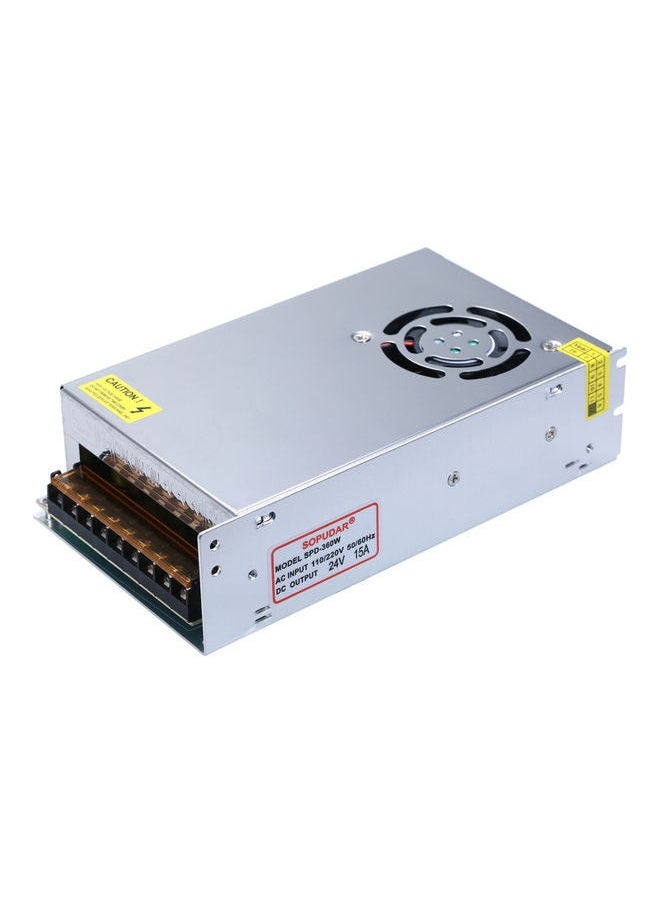 NIBEMINENT DC 24V 15A Universal Regulated Switching Power Supply For 3D Printer Silver  - Image 1
