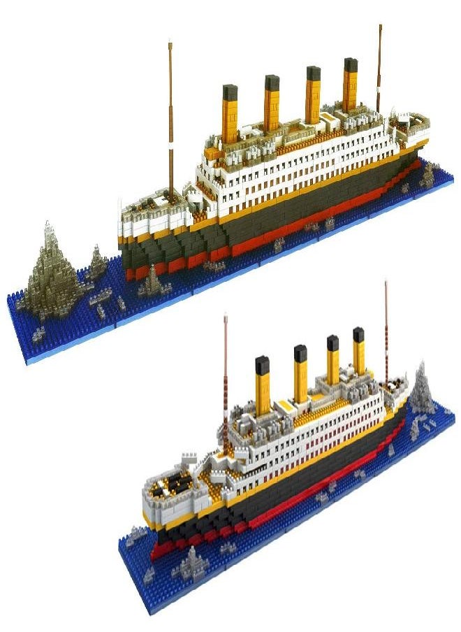 DOVOB - dOvOb Micro Mini Blocks Titanic Model Building Set with 2 Figure, 1872 Piece Mini Bricks Toy, Gift for Adults and Kids - Image 1