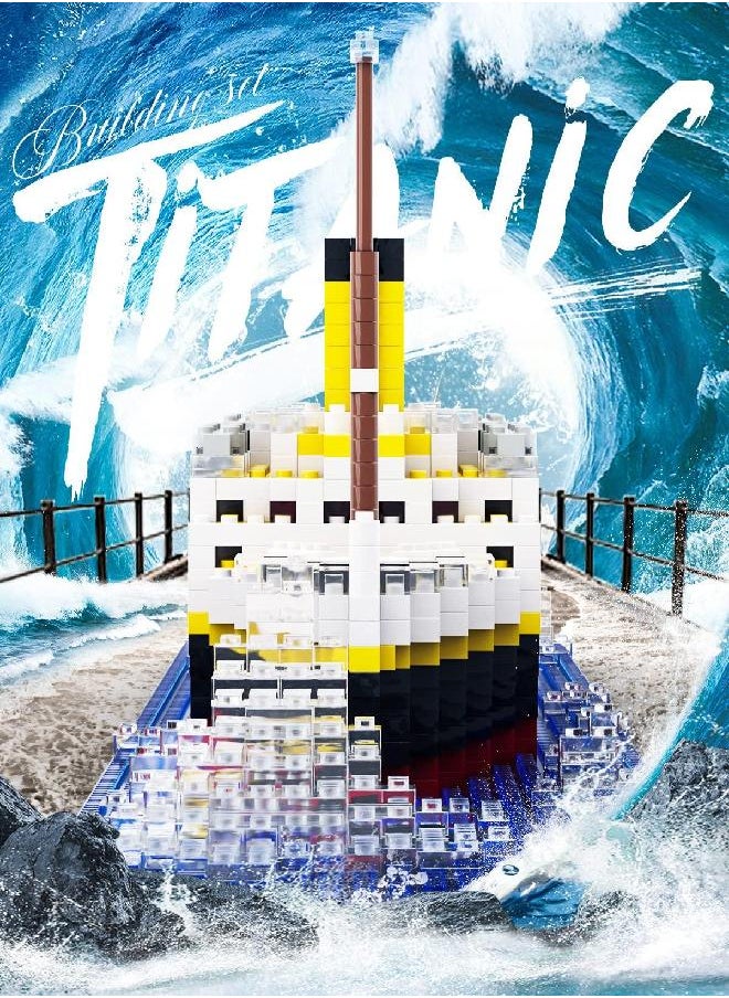 DOVOB - dOvOb Micro Mini Blocks Titanic Model Building Set with 2 Figure, 1872 Piece Mini Bricks Toy, Gift for Adults and Kids - Image 1