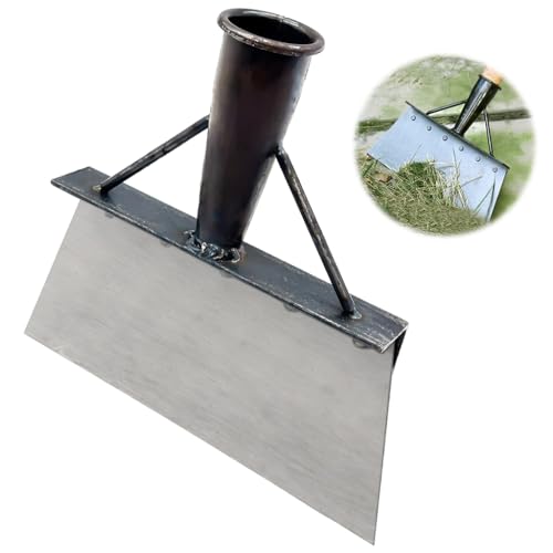 KRUFE® Heavy Duty Hand Weeder for Weed Removal, Clean Up Animal Waste, Large Metal Shovel Scraper, Mud Remove Tool with Anti-Splash Panel, Gardening Tools for Home Garden(Without Handle) - Image 1