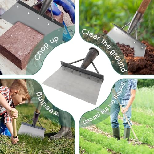 KRUFE® Heavy Duty Hand Weeder for Weed Removal, Clean Up Animal Waste, Large Metal Shovel Scraper, Mud Remove Tool with Anti-Splash Panel, Gardening Tools for Home Garden(Without Handle) - Image 4